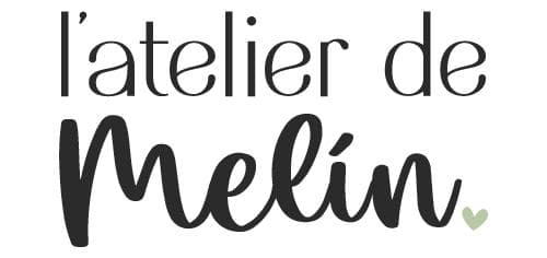 Logo de L'atelier de Melín. Entreprise de produits personnalisés et cadeaux pour des occasions spéciales et événements. Anniversaires, mariages, bâptemes, naissance...